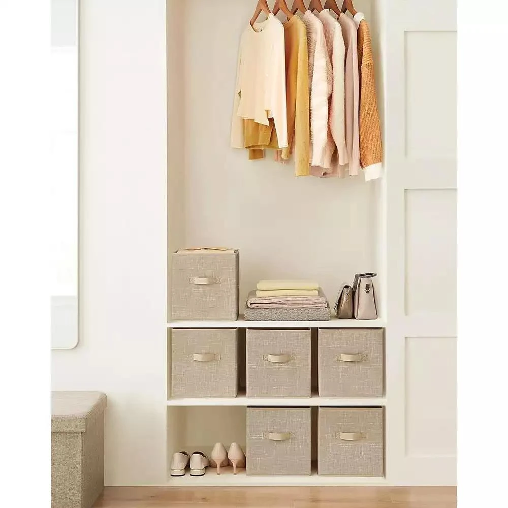 SONGMICS HOME 6-Pack 11" Foldable Storage Bins with Double Handles 2