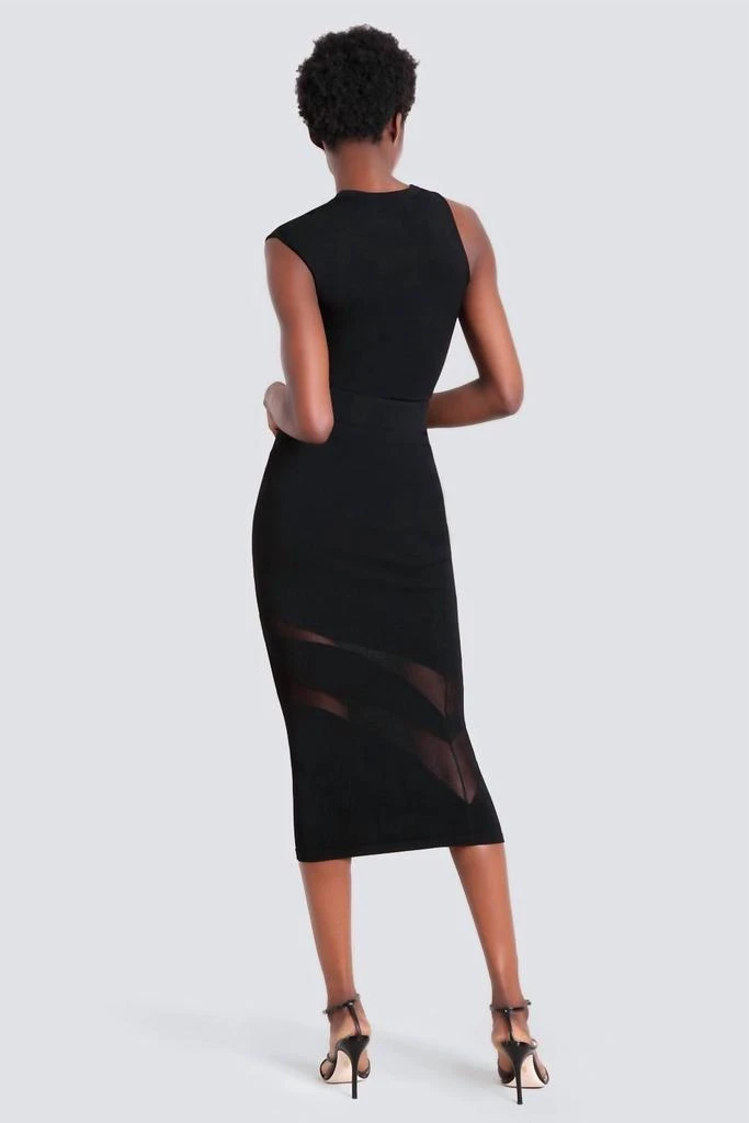 CUSHNIE Amata Asymmetrical Crew Neck Top In Black 2