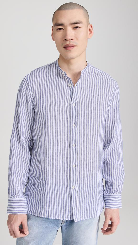 Officine Generale Gaston Linen Stripe Shirt