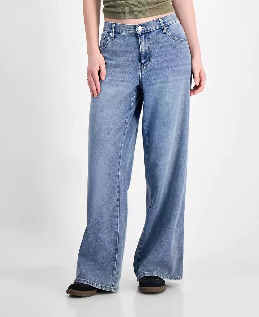 Vanilla Star Juniors' Mid Rise Wide Leg Jeans 3