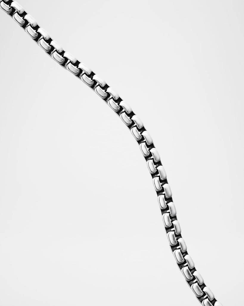 David Yurman Men's Streamline Cross Station Necklace in Silver with Black Diamonds, 3.6mm, 20"L 3
