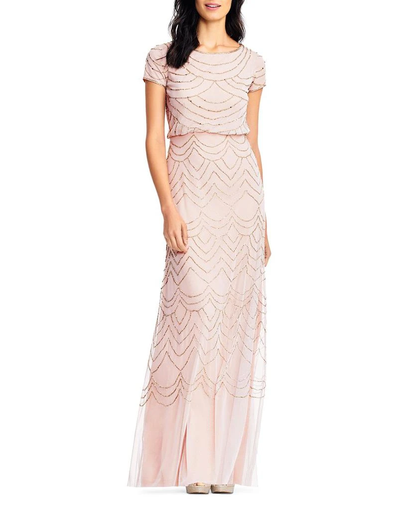 Adrianna Papell Beaded Blouson Gown 1