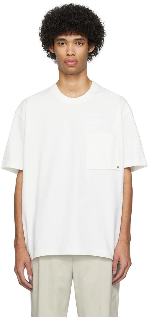Solid Homme White Pocket T-Shirt 1