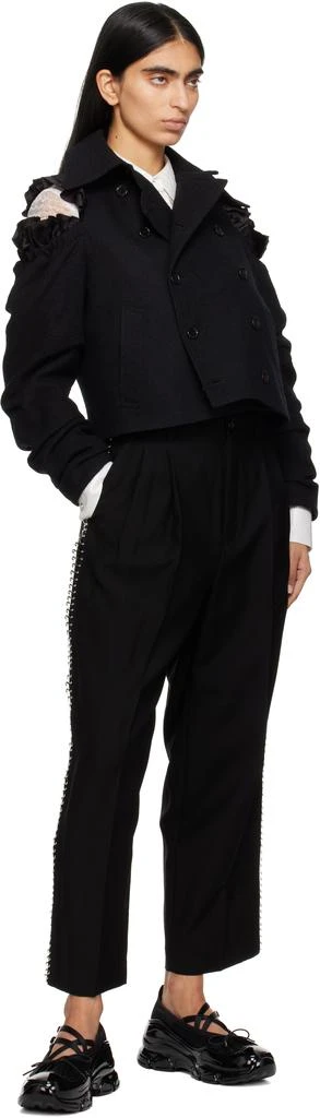 Noir Kei Ninomiya Black Safety Pin Trousers 4