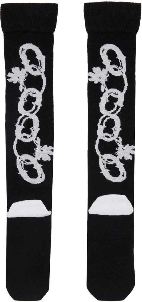 CHOPOVA LOWENA Black & White Chain Link Socks 2