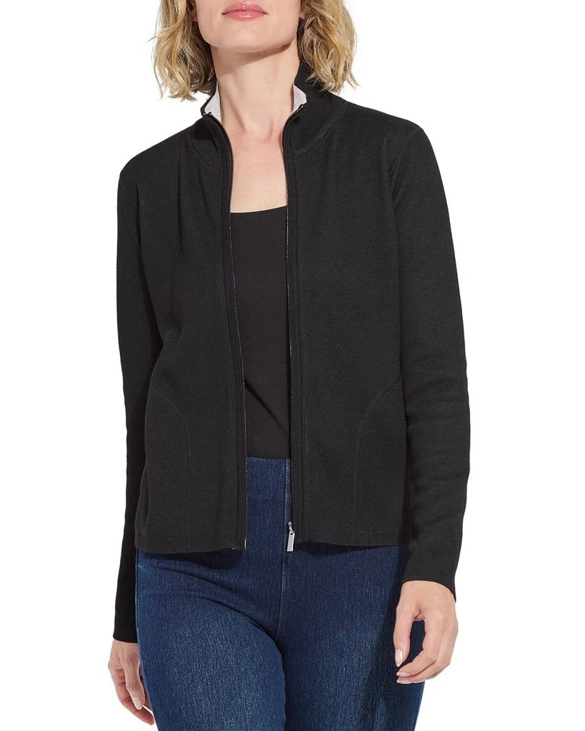 Lyssé Reversible Cashmere Zip Up Cardigan 10