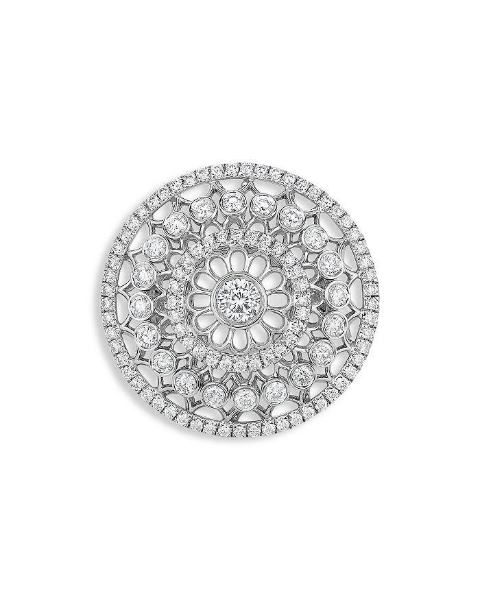 Roberto Coin 18K White Gold Cento Diamond Rosette Ring 1