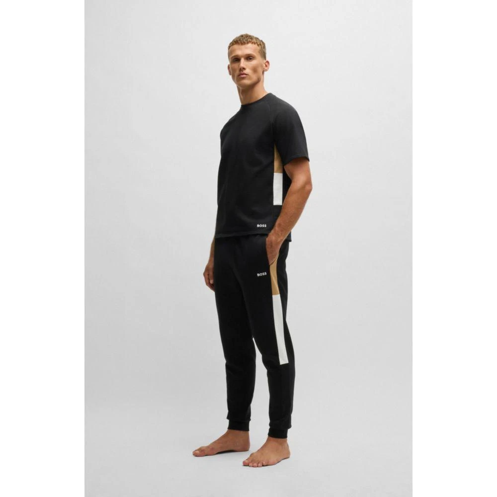 Hugo Boss Cotton-terry T-shirt with contrast side panels 2
