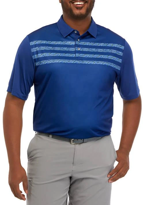 Pro Tour® Tour Big Tall Short Sleeve Chest Print Polo Shirt 1