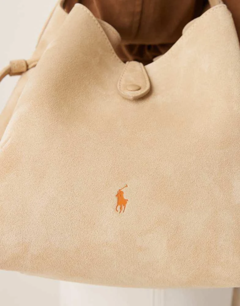 Ralph Lauren Polo Ralph Lauren 100% leather suede crossbody bag in ecru 3