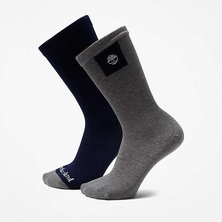 Timberland 2-Pack Crew Socks for Men in Grey