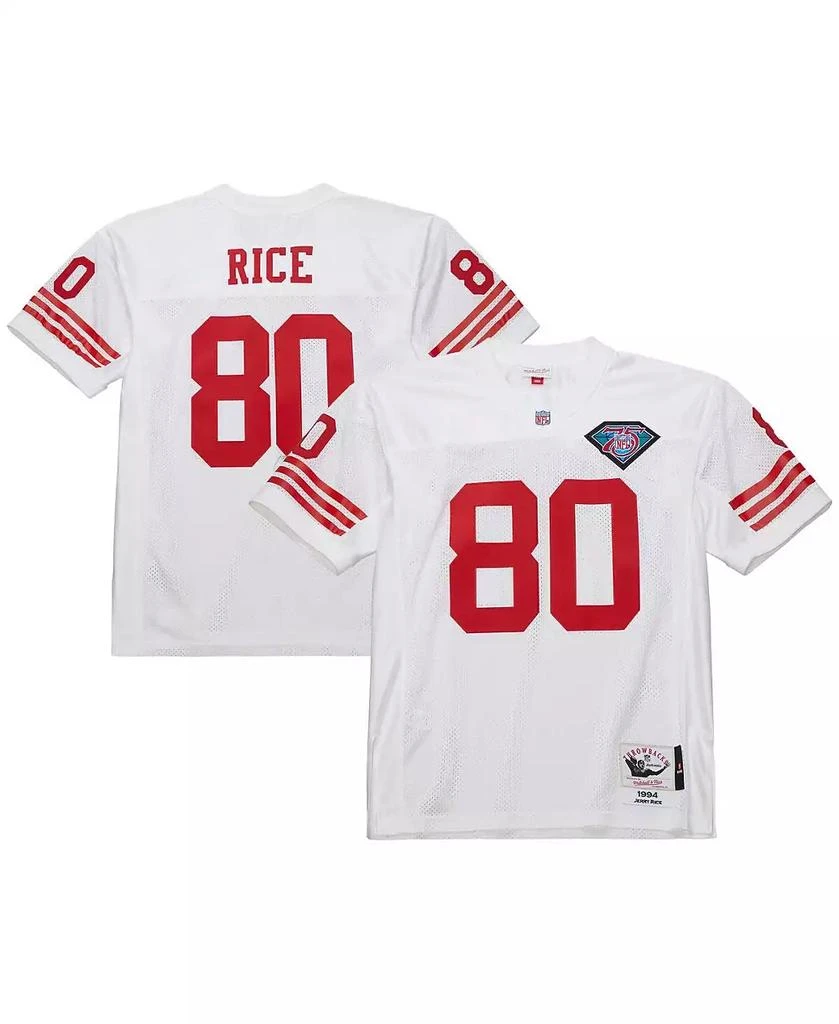 Mitchell
Ness Men
s Jerry Rice White San Francisco 49ers 1994 Authentic Throwback Retired Player Jersey