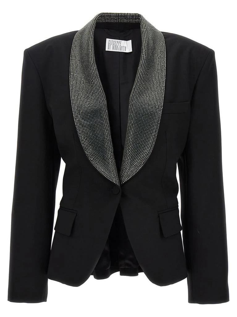 GIUSEPPE DI MORABITO Giuseppe Di Morabito Crystal Lapel Blazer 1