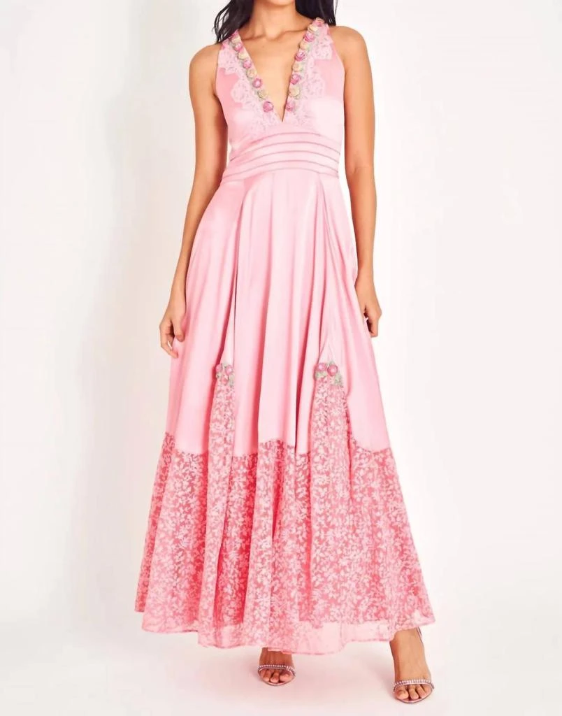 Emalia Sequined Lace Midi-Dress  On Sale Now with Up to 41% Off | Discover  Exclusive Deals & Savings at BeyondStyle  Authentic LOVESHACKFANCY  squareneck|Women's|women's|floral|contemporary|floor-length|sequin|lace |modern|dresses|column gown ...