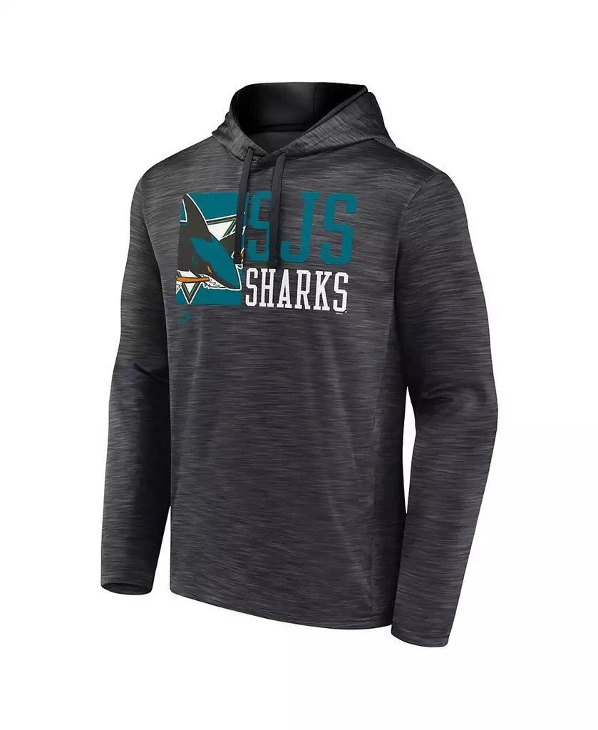 Fanatics Men's Charcoal San Jose Sharks Never Quit Pullover Hoodie 3