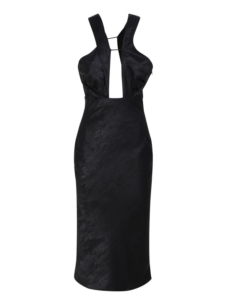IRO Black long dress in flowing, lamÃ© fabric with cutouts from Iro 1