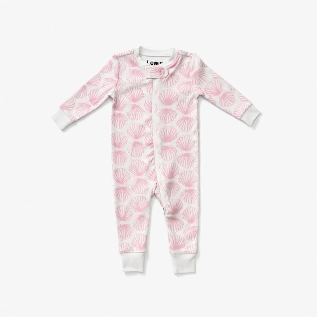 Lewis Lewis - Baby Zip Scallop Sleeper