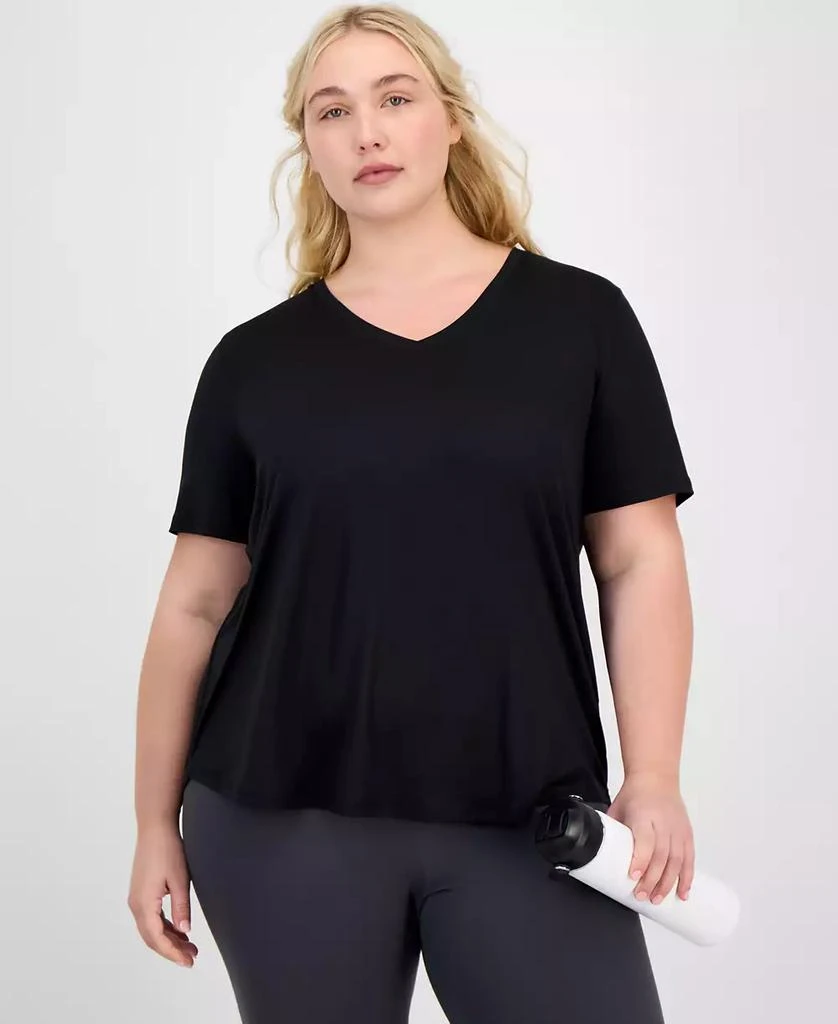 ID Ideology Plus Size Solid Essentials Active Tee, Created for Macy's 1