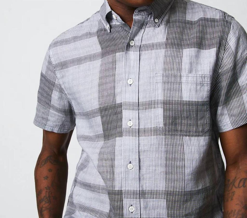 Billy Reid Men's Tuscumbia Shirt Button Down In Grey, White