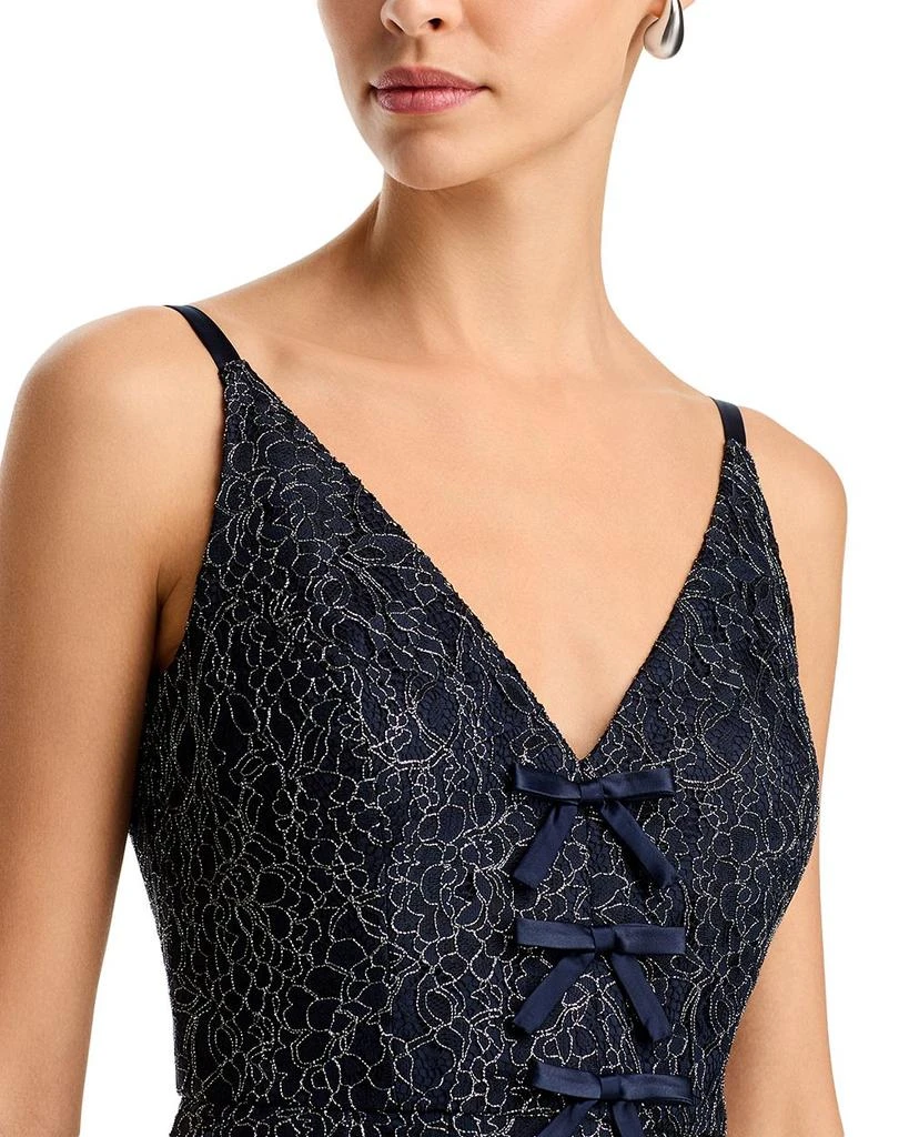 Eliza J Bow Trim Fit and Flare Dress 6