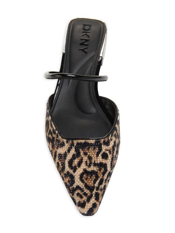 DKNY Cabbi Leopard Print Mules 5
