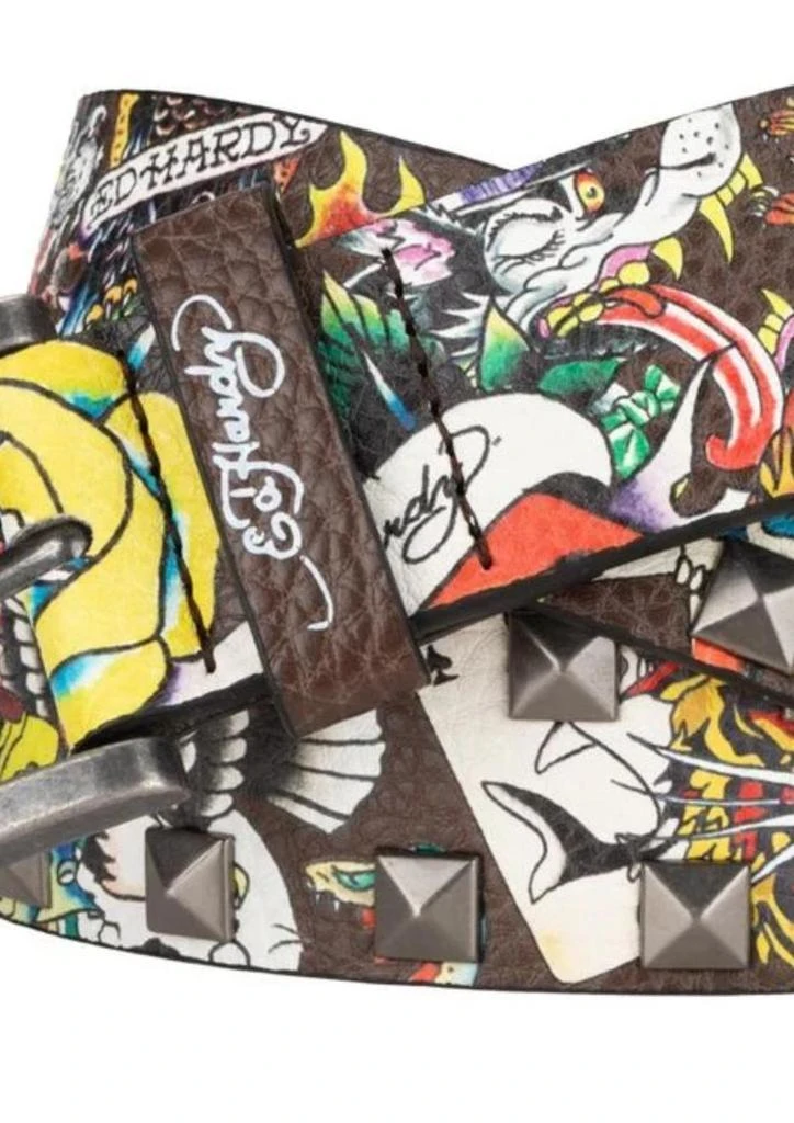 Ed Hardy Ed Hardy - Men's Pyramid Studded Belt 3