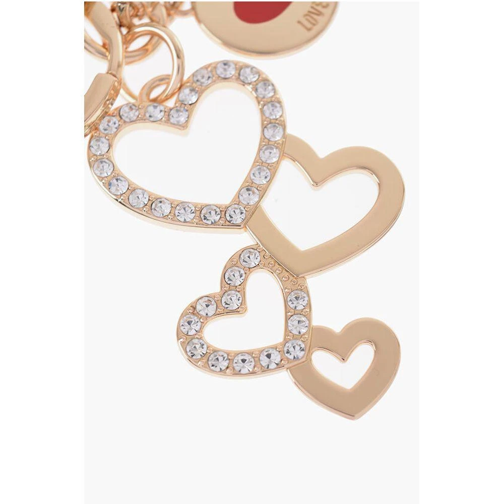 Moschino Moschino LOVE Golden-Effect keyring with Heart-Shaped Charm 3