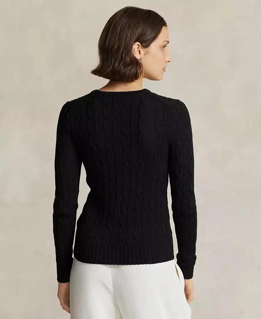 Ralph Lauren Women's Cable-Knit Cotton Crewneck Sweater 2