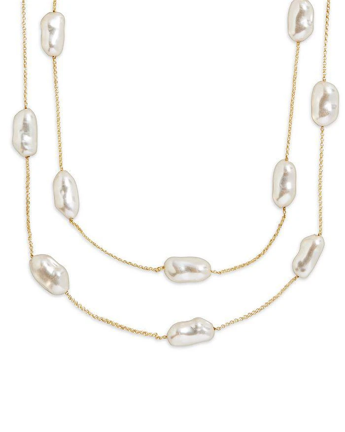 BAUBLEBAR Teagan Long Glass Pearl Necklace, 48"-51"