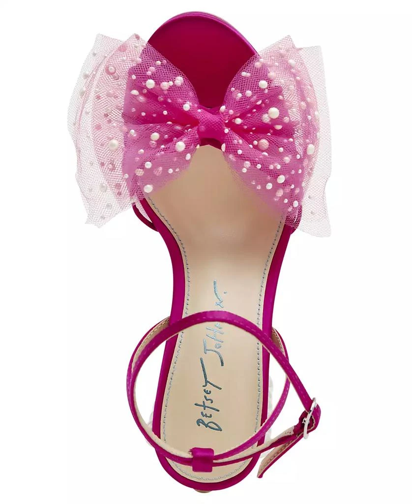 Betsey Johnson Women's Lulu Mesh Bow Block Heel Dress Sandals - Shoes - Free Shipping - BeyondStyle Betsey Johnson Women's Lulu Mesh Bow Block Heel Dress Sandals - Shoes - Free Shipping - BeyondStyle