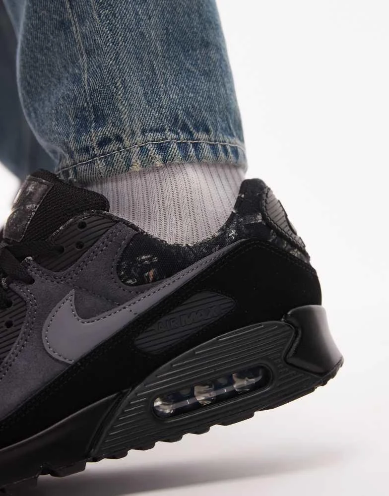 NIKE Nike Air Max 90 trainers in black and real tree camo 3