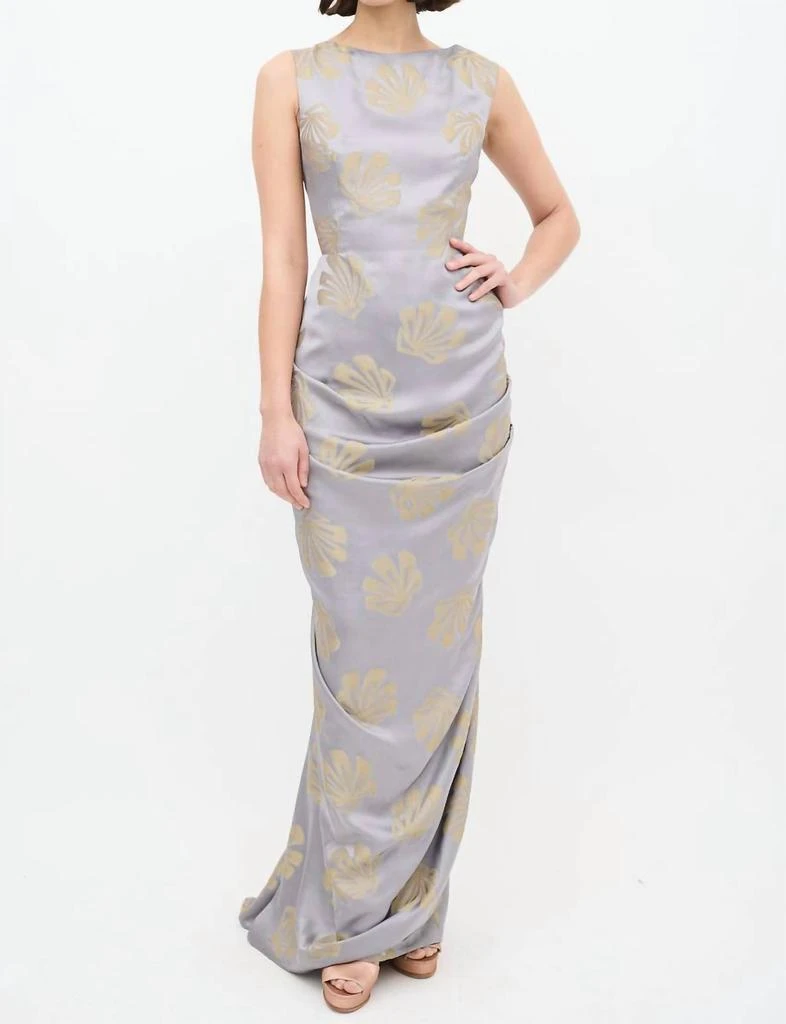 green emerald velvet dress Dries Van Noten Black/White Open Back Gown  The Kit Vintage