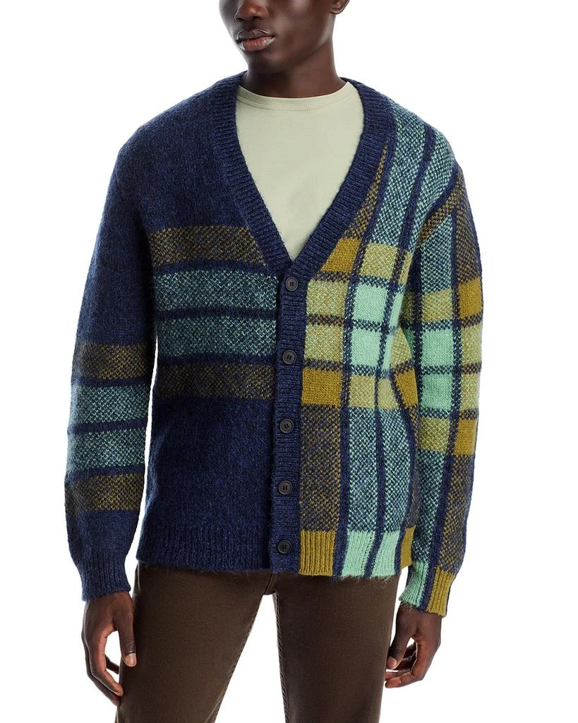 Maison Kitsuné Check Intarsia Knit Cardigan 1