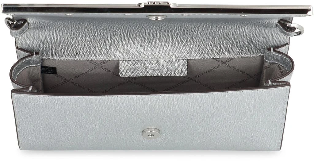 Michael Kors Michael Michael Kors Mona Large Metallic Saffiano Leather Clutch Bag 5