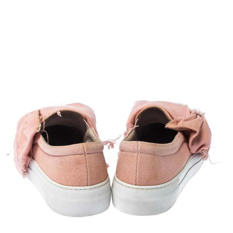 Joshua Sanders Joshua Sanders Light Pink Canvas Bow Slip On Sneakers Size 40 5