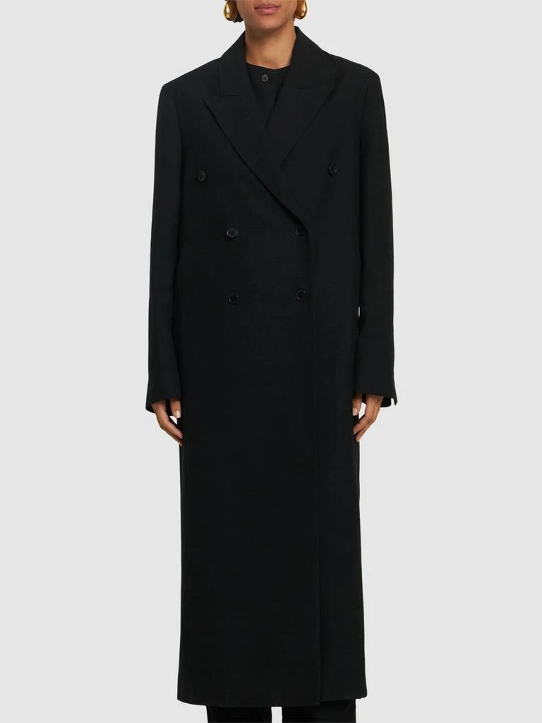 Loulou Studio Temo Double Breast Viscose Coat 2