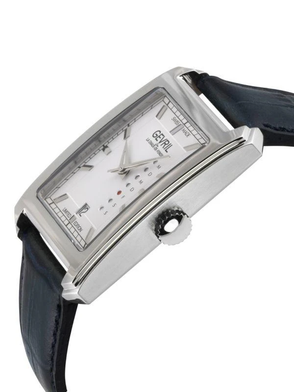 Gevril ​Manhattanhenge Stainless Steel 
Leather-Strap Watch/31MM x 39MM 3