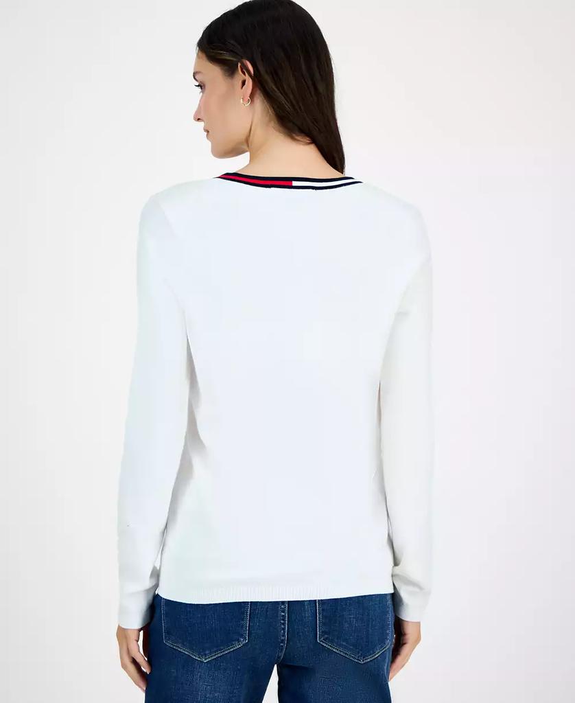 Tommy Hilfiger Women's Cotton V-Neck Sweater
