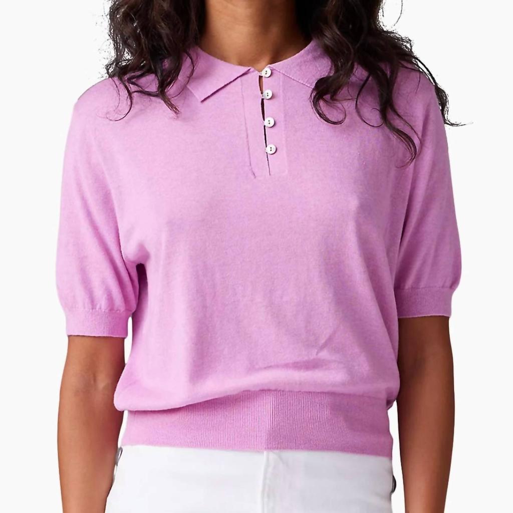 Colorush Nicola Polo Sweater In Violetta