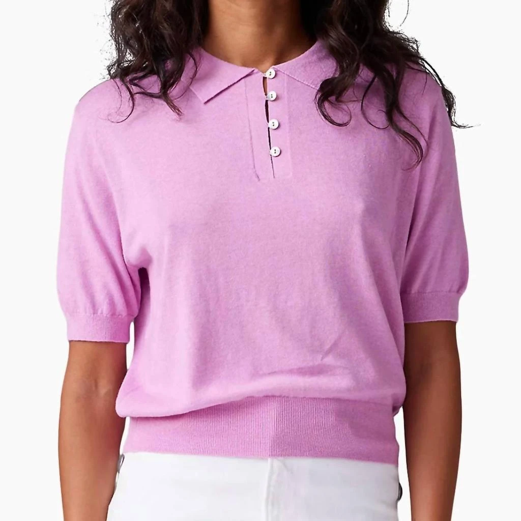 Colorush Nicola Polo Sweater In Violetta 1