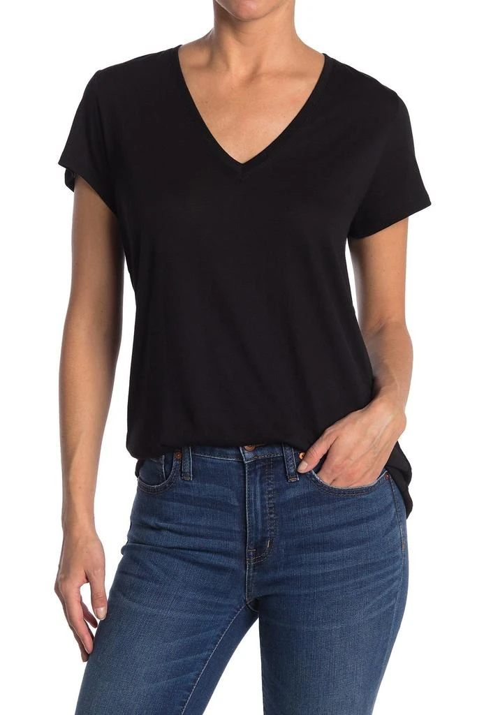 Vince Little Boy Short Sleeve V-Neck Tee 1