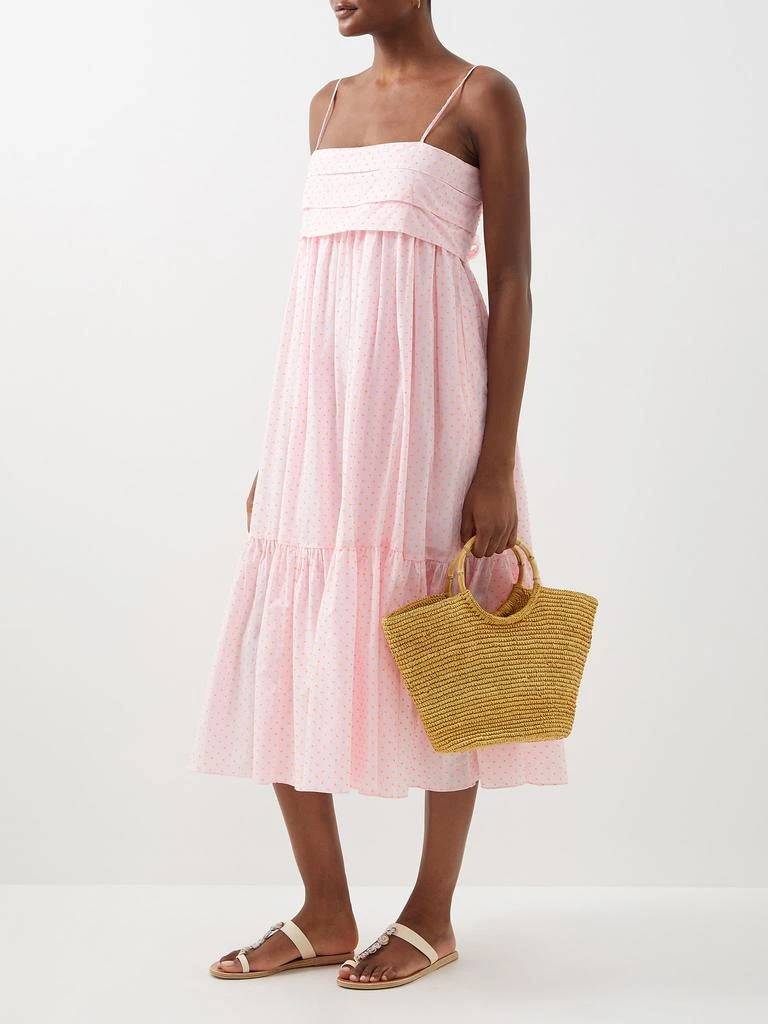 Loup Charmant Iliana Swiss-dot organic-cotton midi dress 2
