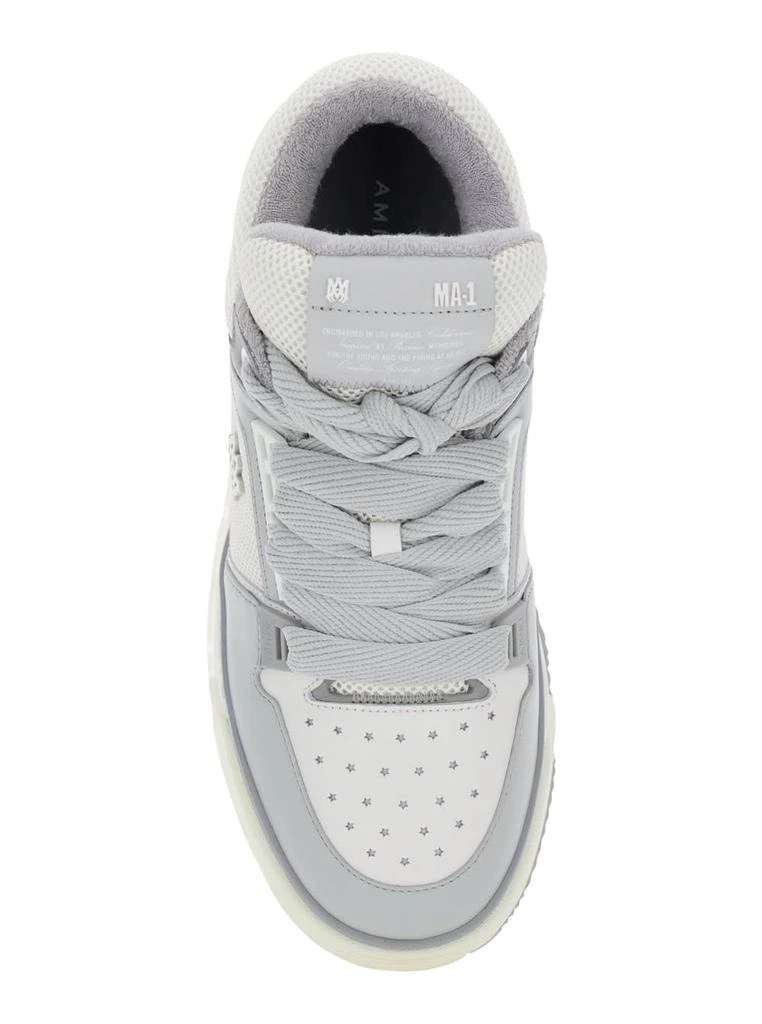 AMIRI Grey Low Top Sneakers With Logo Detail In Tech Fabric And Leather Man 2