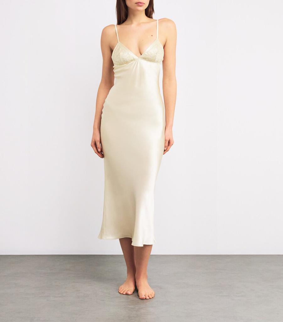 GILDA & PEARL Silk V-Neck Slip Dress