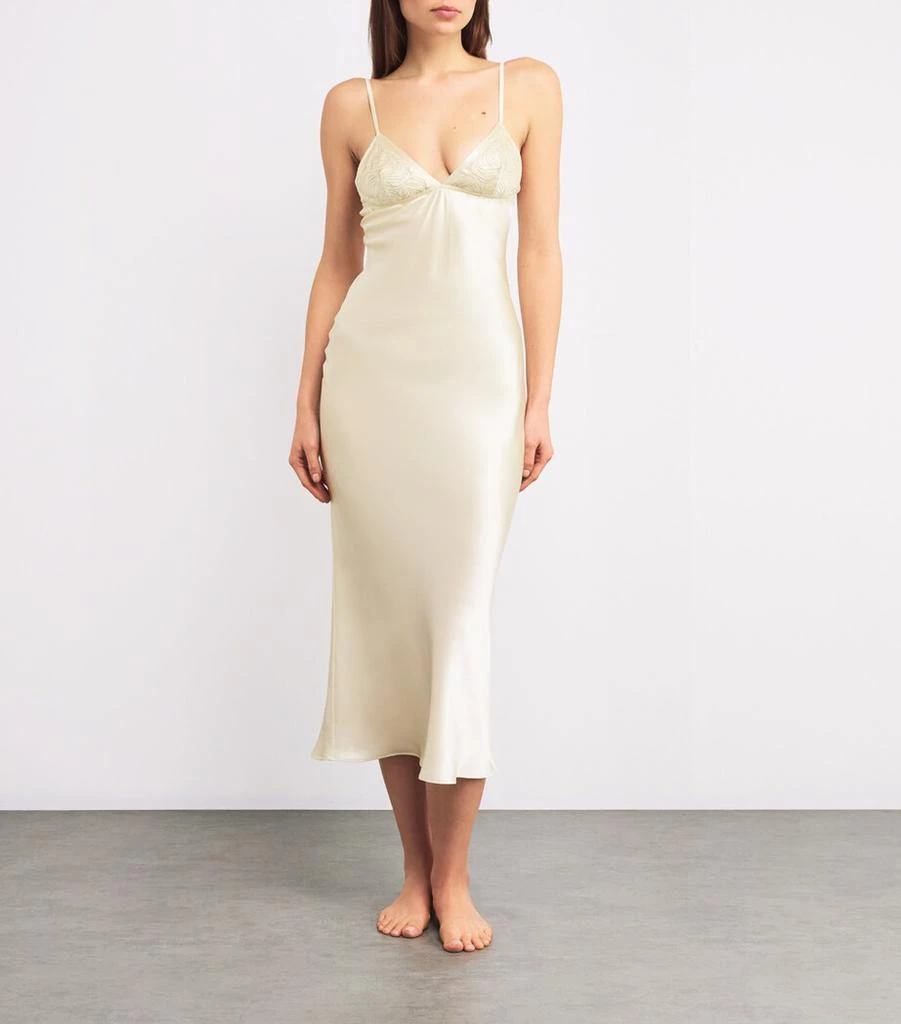 GILDA & PEARL Silk V-Neck Slip Dress 2