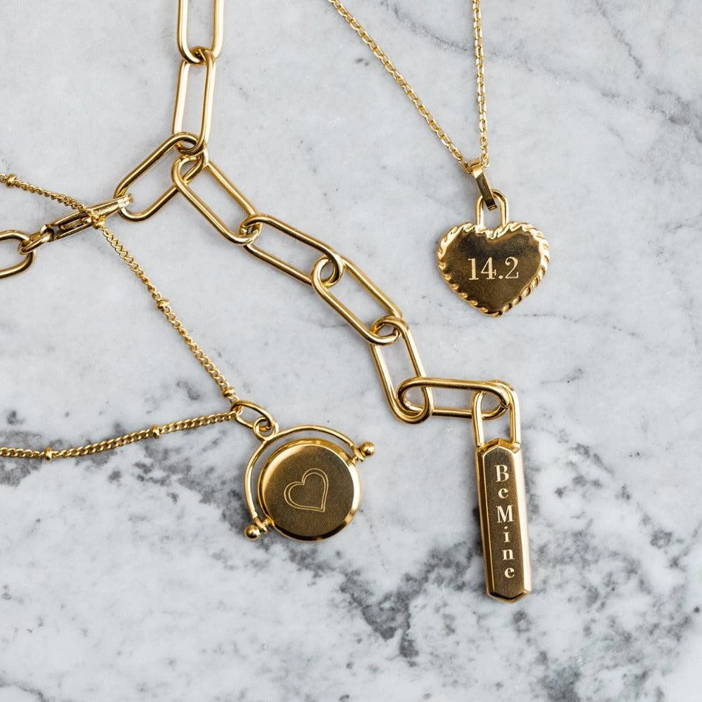 Orelia LUXE LUXE Faceted Disc Spinner Necklace 6