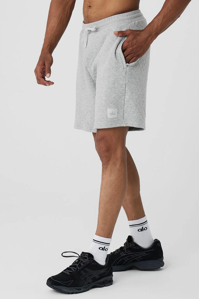 Alo Quilted Stadium Short - Athletic Heather Grey 2