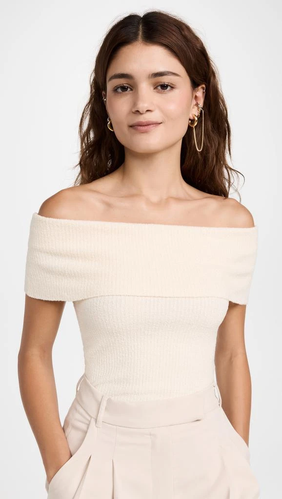 Pixie Market Popcorn Knit Off Shoulder Top 6