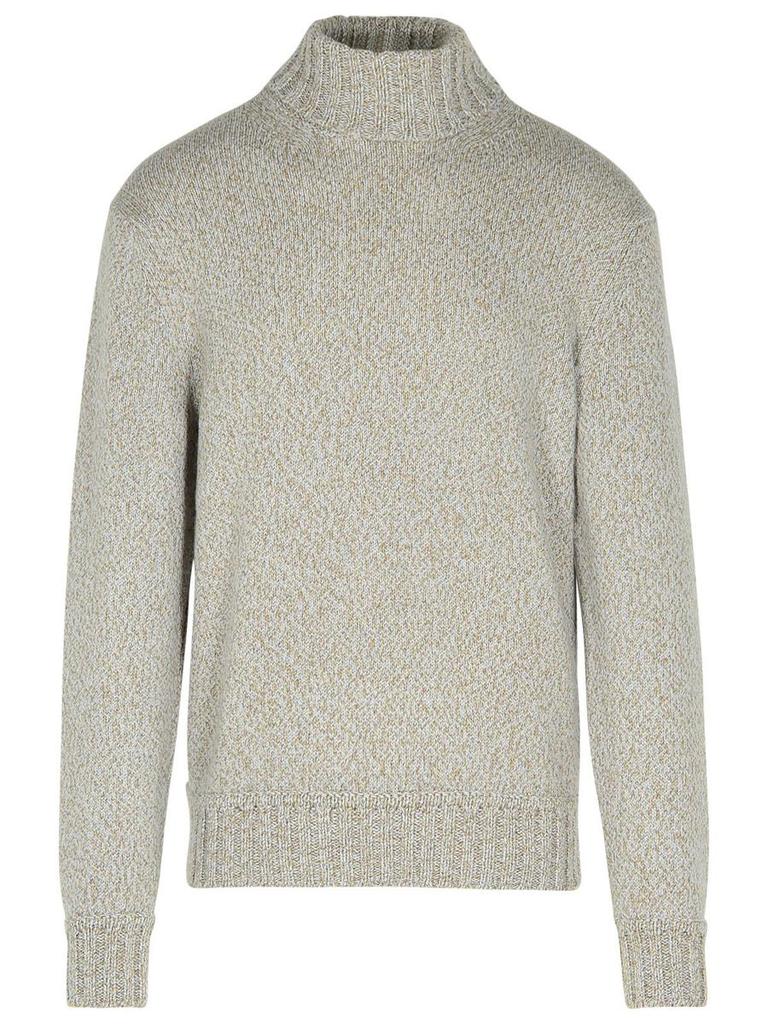 Zegna Zegna Brown Cashmere Turtleneck Sweater