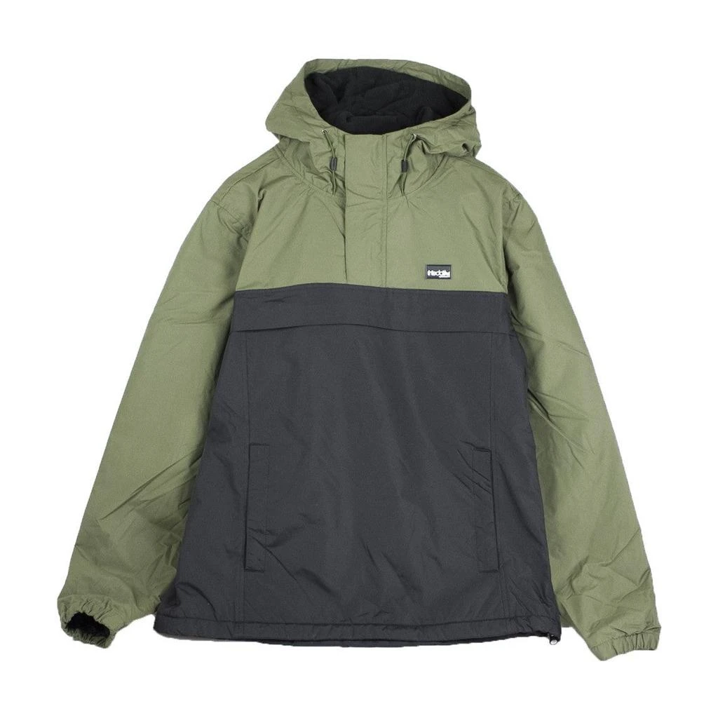 Iriedaily Insulaner Breaker Men's Pull-On Jacket Black Olive 1